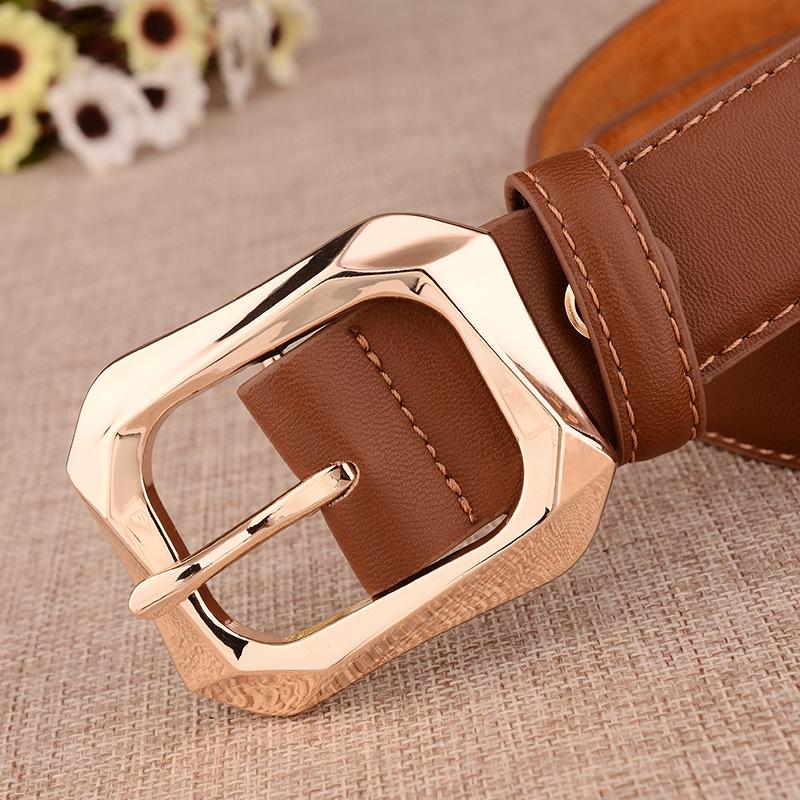 Women's Pin Buckle Leather Belt - New, Stylish & Versatile Korean Casual Cowhide Design
