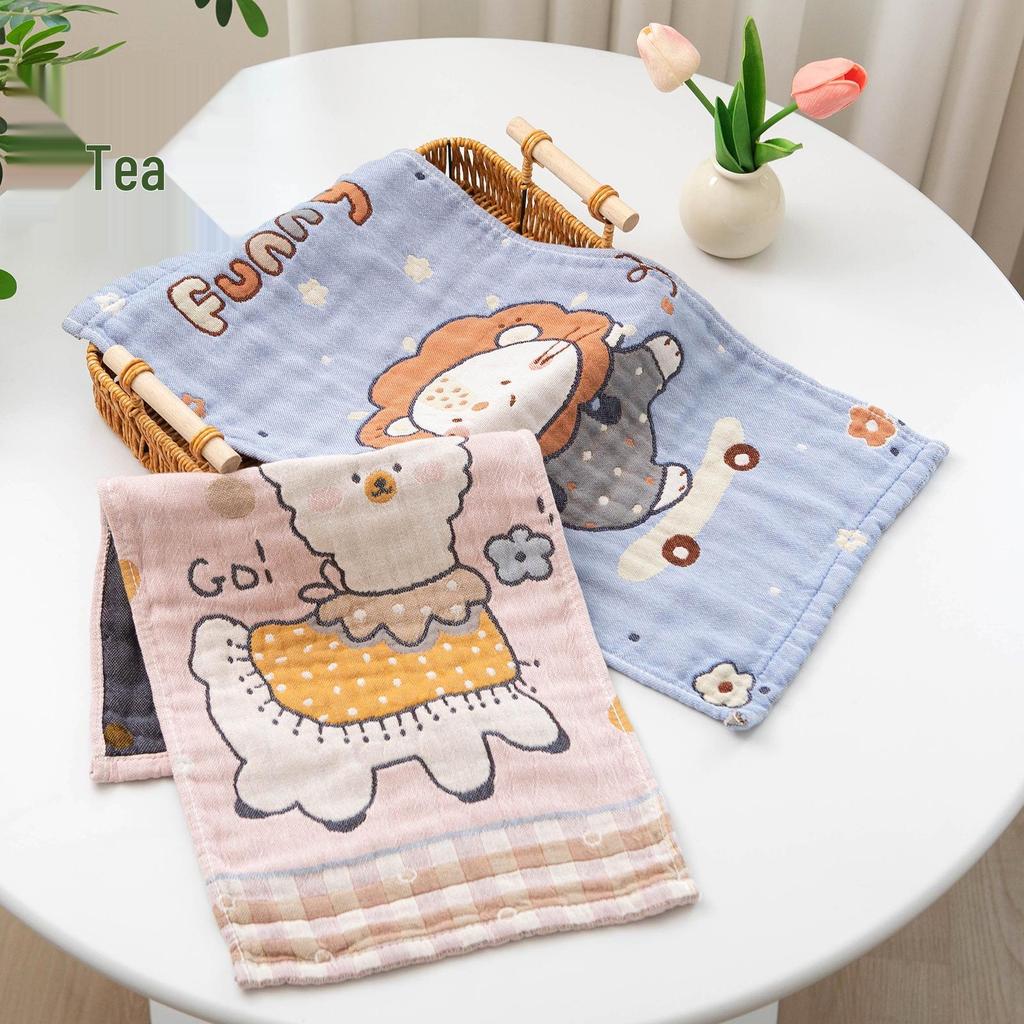 Cartoon Children's Pure Cotton Gauze Towel 25x50cm - Absorbent & Quick-Drying for Face Washing