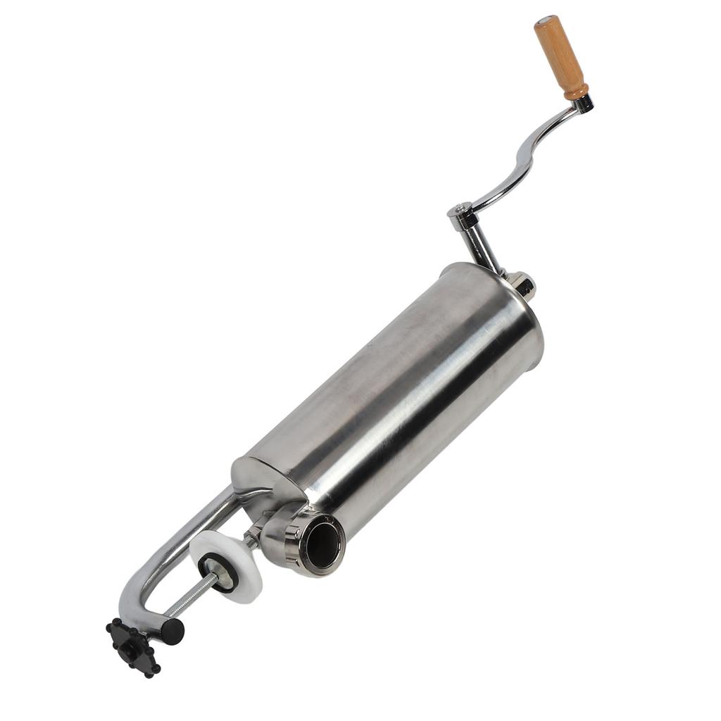 Sausage Stuffer 3L Stainless Steel Vertical Manual Meat Filling Machine with 4 Stuffing Tubes for Home