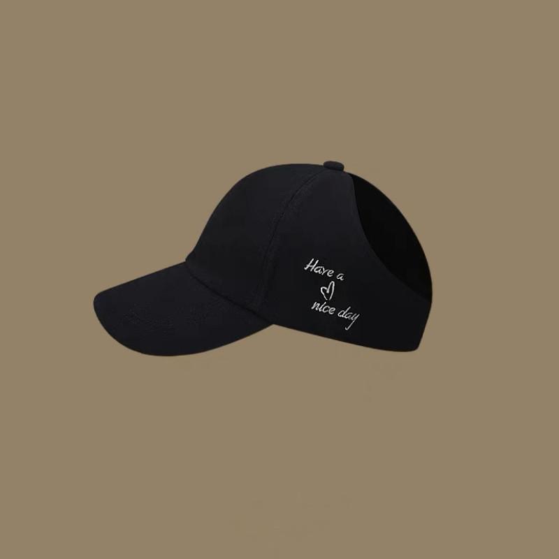 Trendy 2024 Adjustable Cotton Baseball Cap For Women With Ponytail Opening And Sun Protection