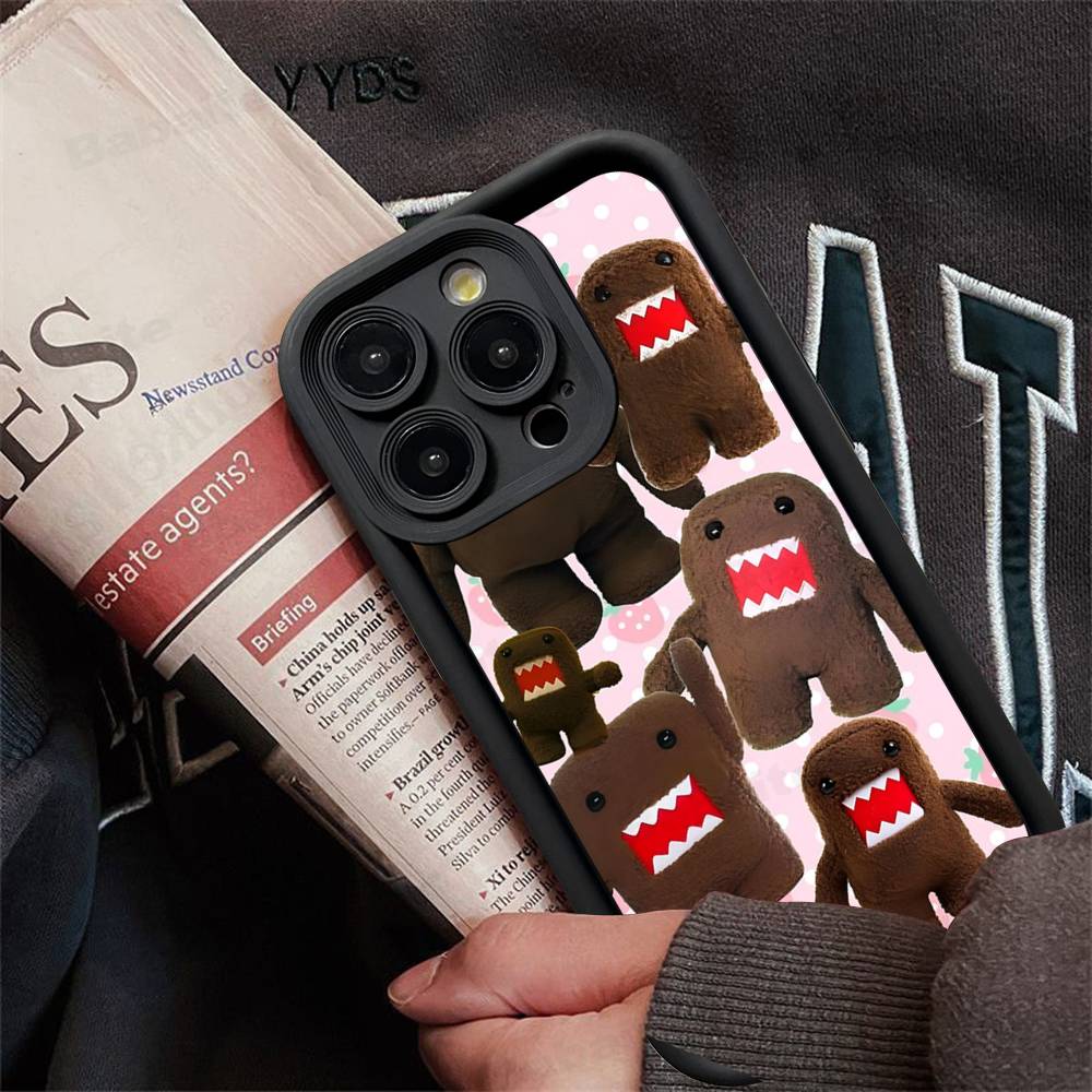 Cute Domo Kun Phone Case For IPhone 11 12 13 16 15 17 14 Pro Max Soft Funda Silicone Cover