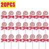 Christmas Lollipop Ornaments Plastic Glittery Candy Cane Xmas Tree Hanging Pendants Home Party Festival New Year Decors Gifts