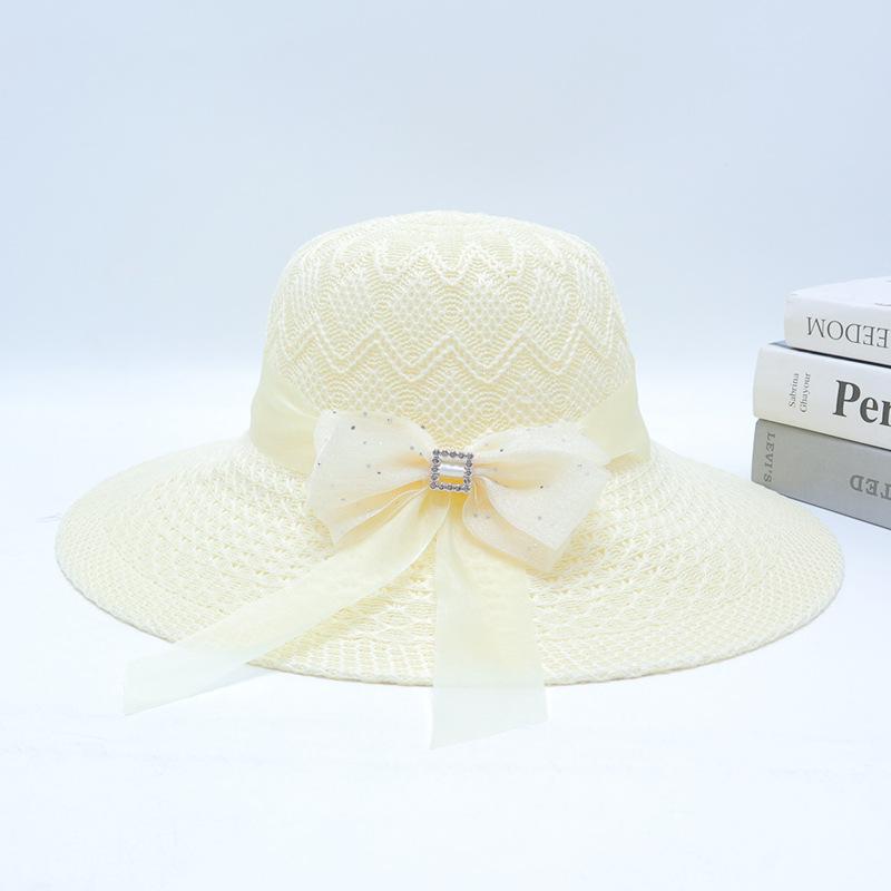 Straw Straw Hat Women's Big Eaves Beach Hat Summer Shading Sun Hat Outdoor Travel Seaside Spring and Autumn Versatile