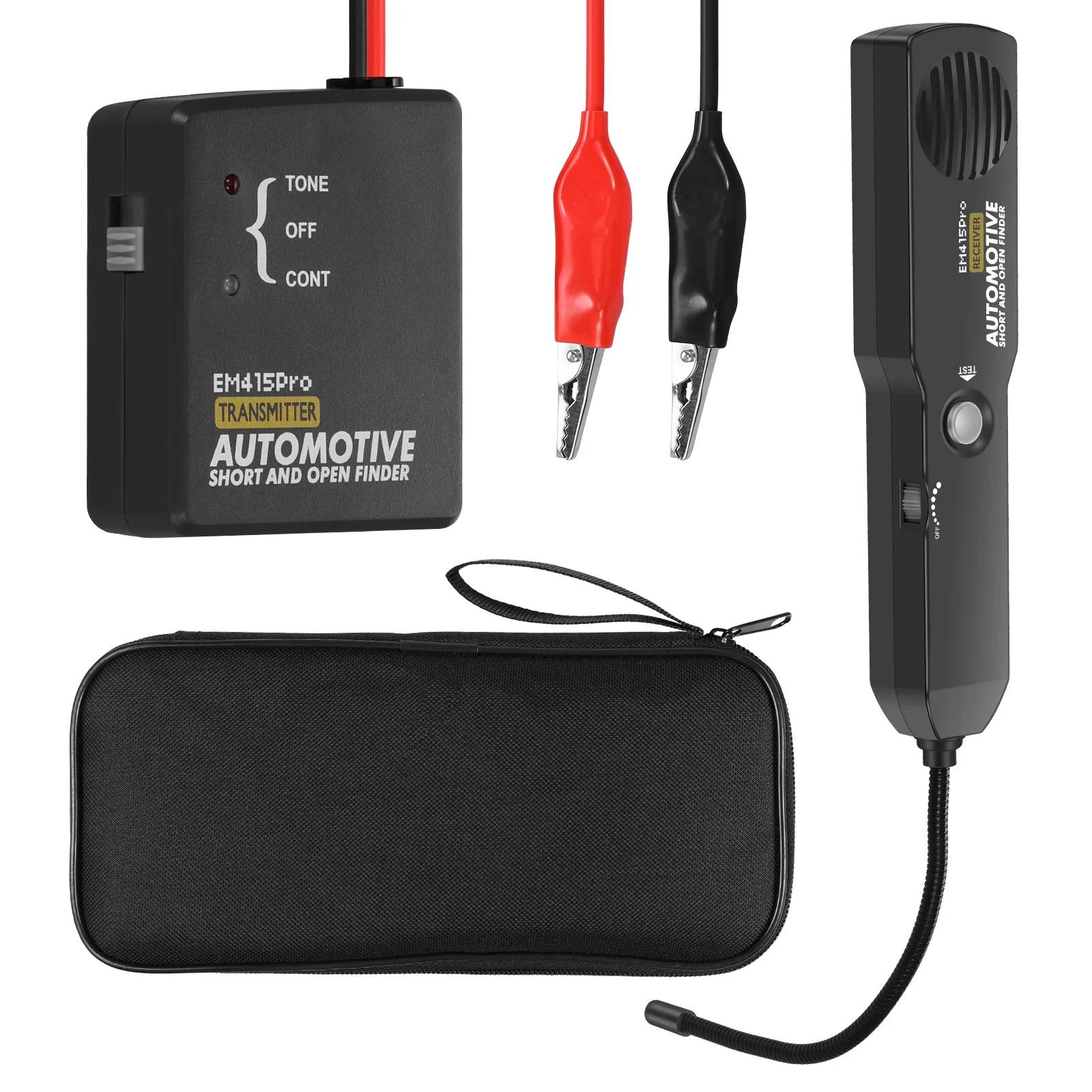 

Электрический тестер короткого замыкания и обрыва цепи Em415pro Профессиональный локатор обрыва провода Автомобильный тестер цепи Локатор неисправности кабеля чёрный