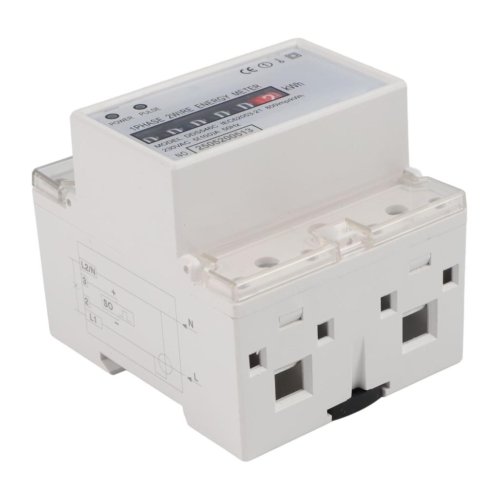 Optical Coupling Isolation DIN Rail Meter Electricity Usage Analysis White Optical Coupling Isolation Energy Meter