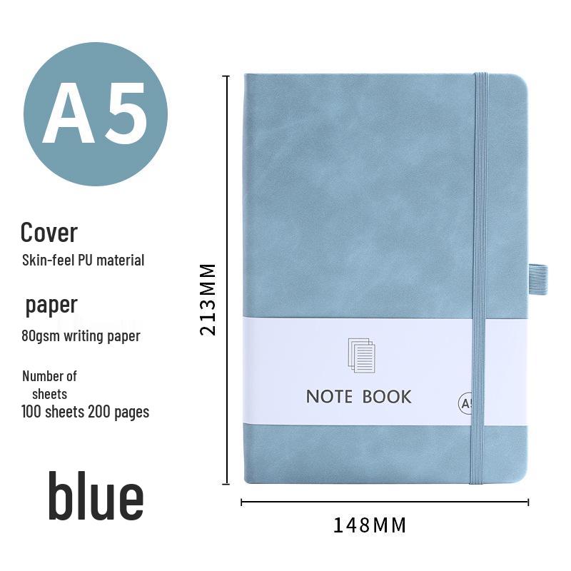 A5/A6 Ribbon Binding Business Notebook with Elastic Band and Customizable Logo