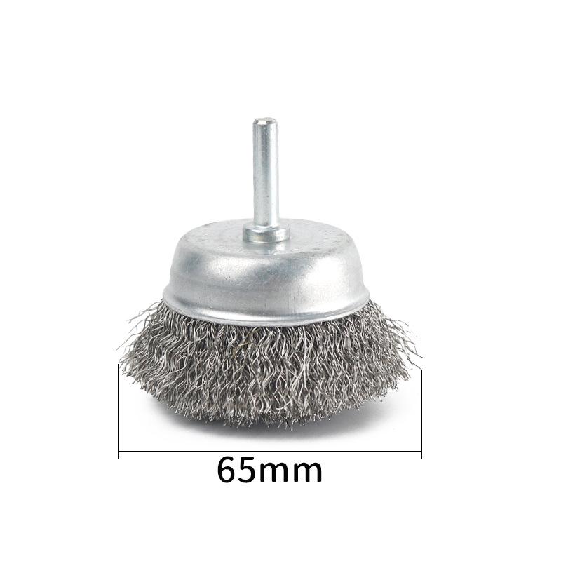 6mm Handle Stainless Steel Wire Brush Bowl for Rust, Stain, Paint, Burr Removal & Polishing