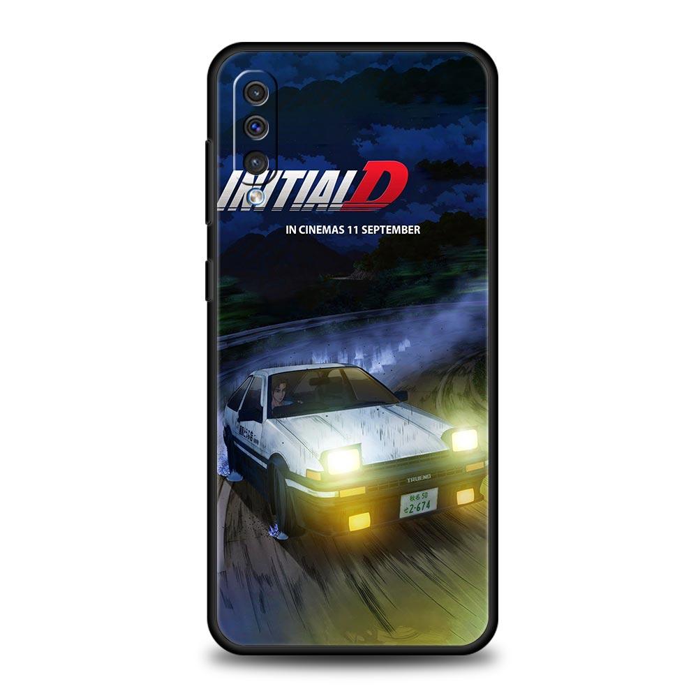 Initial D Car Phone Case for Samsung Galaxy A56 A36 A26 A16 A34 A24 A42 A22 A20 A12 A40 A30 A10 5G Soft TPU Cover Shell Fundas