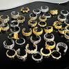 Collection retro Italian court style brushed hollow lace open ring women's fashion niche versatile ring