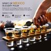 6 Holes Wooden Stand for Tequila Shot Glasses Presentation Tray Large Capacity Display Storage Solution