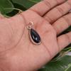 Black Onyx Pendant-925 Sterling Silver Necklace-Handcrafted Silver Gift Pendant