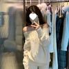 French Heavy Industry Hot Diamond Shoulder Sweater Women's Season New High-end Temperament Thin Top