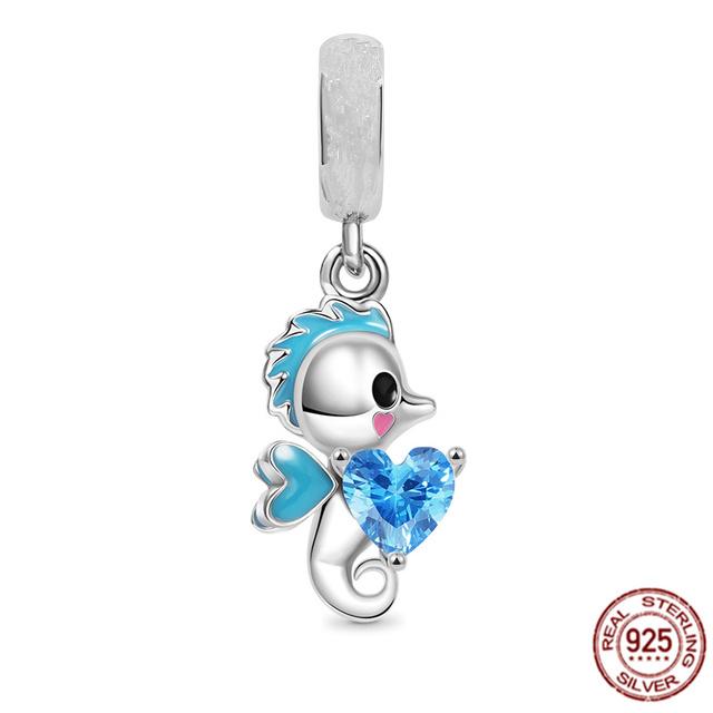Röd nyckelpiga hummer & glöd-i-mörkret Firefly Dangle Charm 925 Sterling Silver Smycken Pärlor Passar Original Fasion Armband