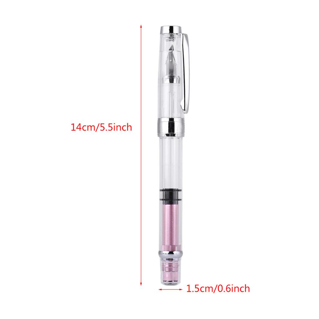 Pack of 4 0.5 mm F Fountain Pen Stationery Point Transparent for Daily Writing in the at Home