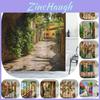 Cross-border Bestseller Shower Curtain Flower Street Bath Curtain With Waterproof Fabric