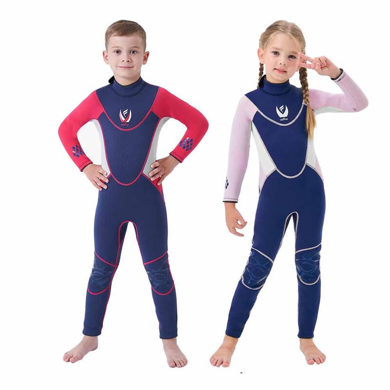 Yuanzu Barns 3 mm Helkroppsvåtdräkt med Långa Ärmar