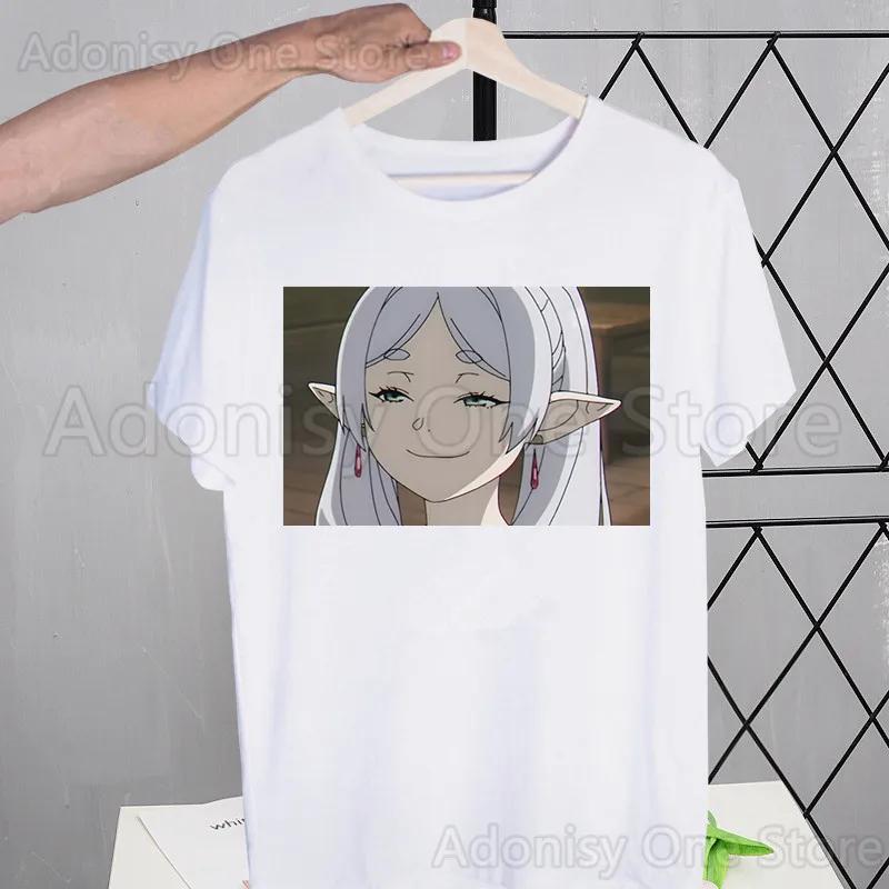 Frieden Harajuku Damski T-shirt z Nadrukiem Neutralny T-shirt z Krótkim Rękawem Casualowy T-shirt Damska Odzież Uliczna Top