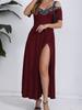 Summer New Women's  Off-Shoulder Strap Fashion High-Slit Dress for Women