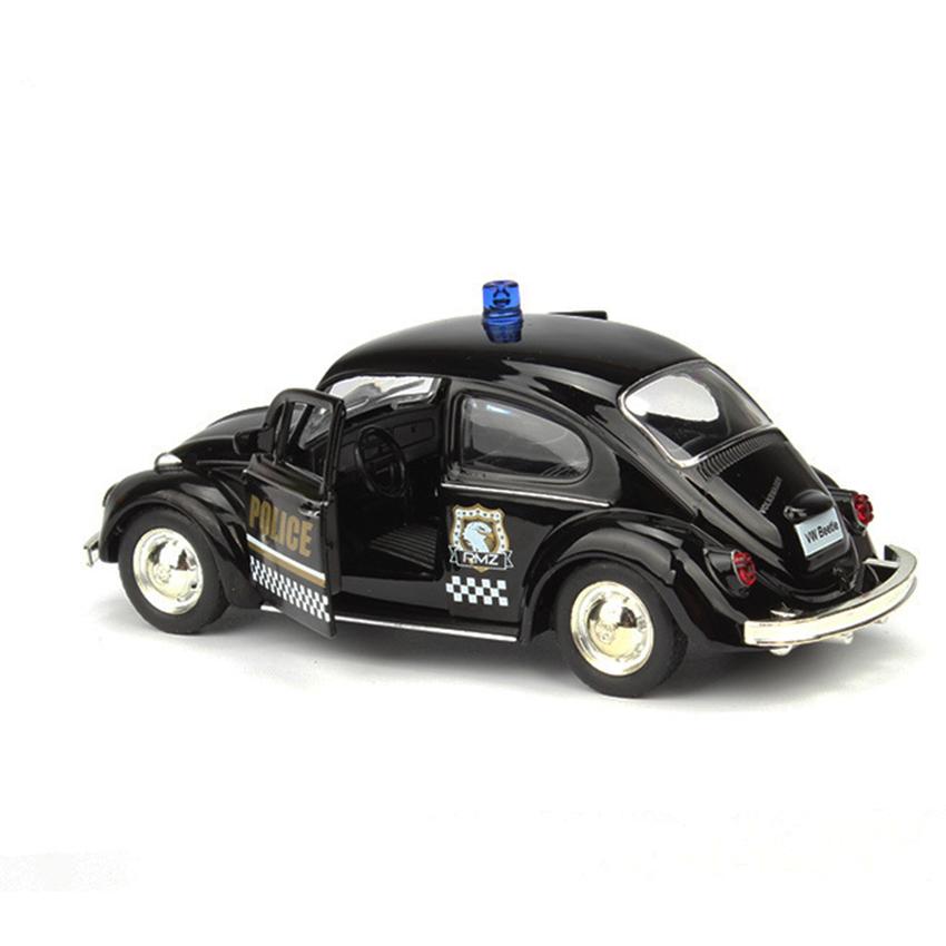 Policajný chrobák v mierke 1/36 1967 Policajný model auta zo zliatiny tlakového odliatku s vyťahovacím chrbtom pre deti Darčeky Kolekcia hračiek
