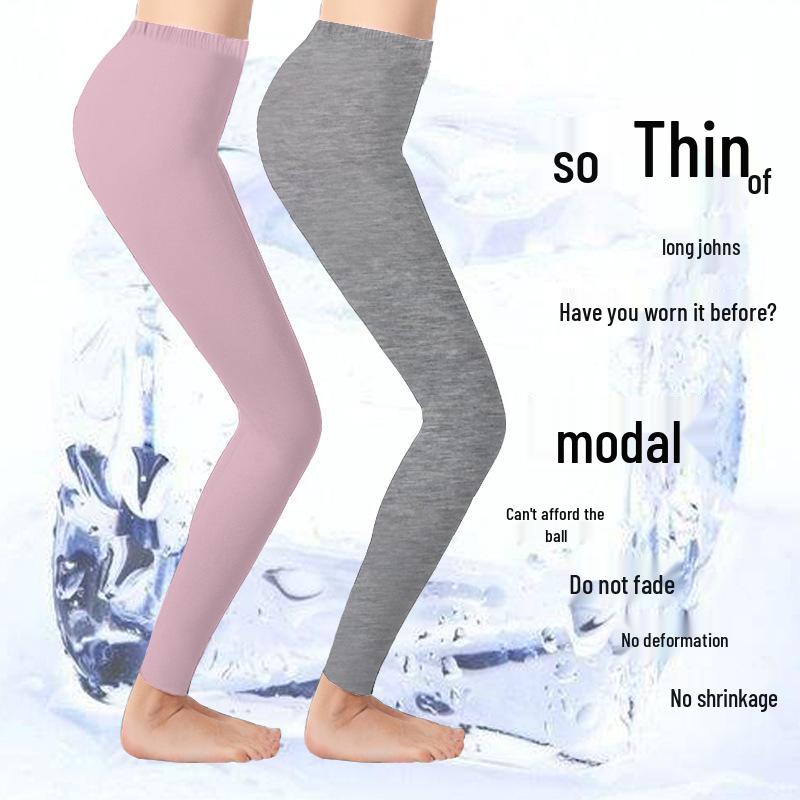 Leggings da Donna Ultra-Sottili in Modal - Miscela di Cotone e Seta di Ghiaccio, Taglie Forti, Abbigliamento Autunnale ed Estivo