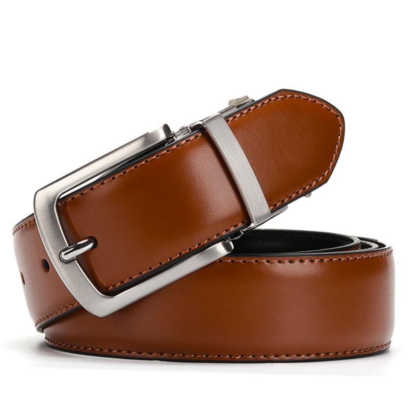 Belt Men's Rotating Button Head Pin Buckle Belt Men's Versatile Double Sided Belt Body Belt