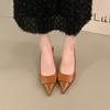 Summer  Baotou Design High Heel Shoes Women  Pointed Toe Shoes Dresses Sandals Summer Women Elegant Sex Appeal Sandal
