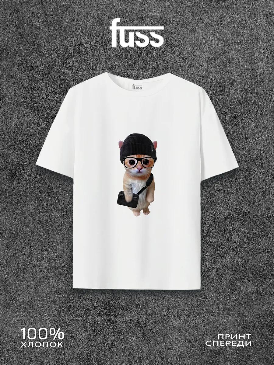 T-shirt with Y2K cat print 3XL