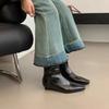 Autumn Women Ankle Boots Shoes Fashion Pointed Toe Ladies Short Boot Square Low Heel Casual Winter Women's Footwear 2025