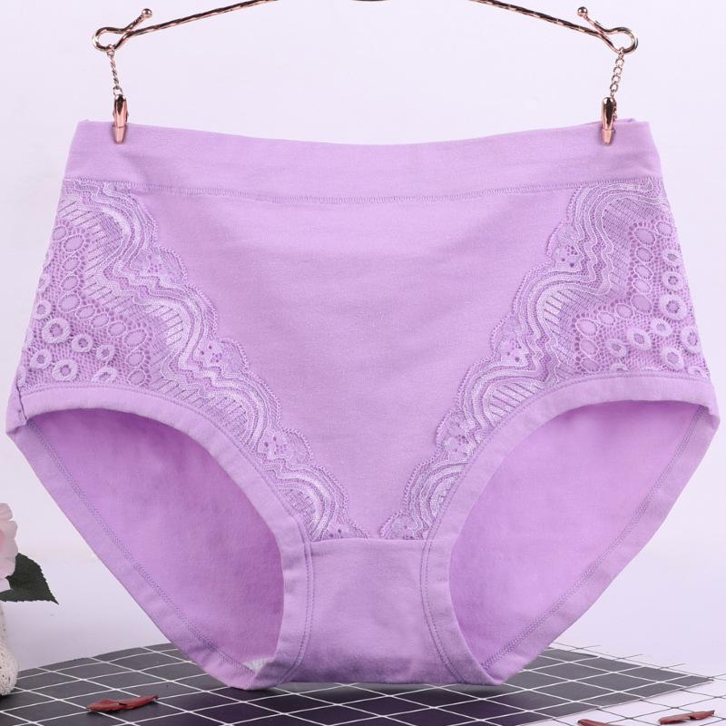Plus Size Ladies Spring and Autumn Cotton Crotch Middle Aged High Waisted Briefs