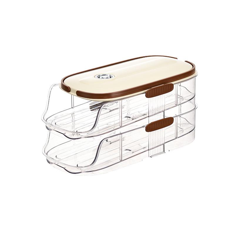 Auto-Rolling Egg Storage Box for Refrigerator Door