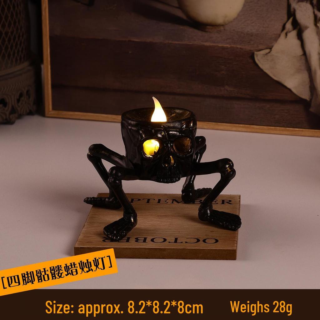 Children's Luminous Halloween Lantern: Pumpkin, Spider, and Skeleton Candle Decoration