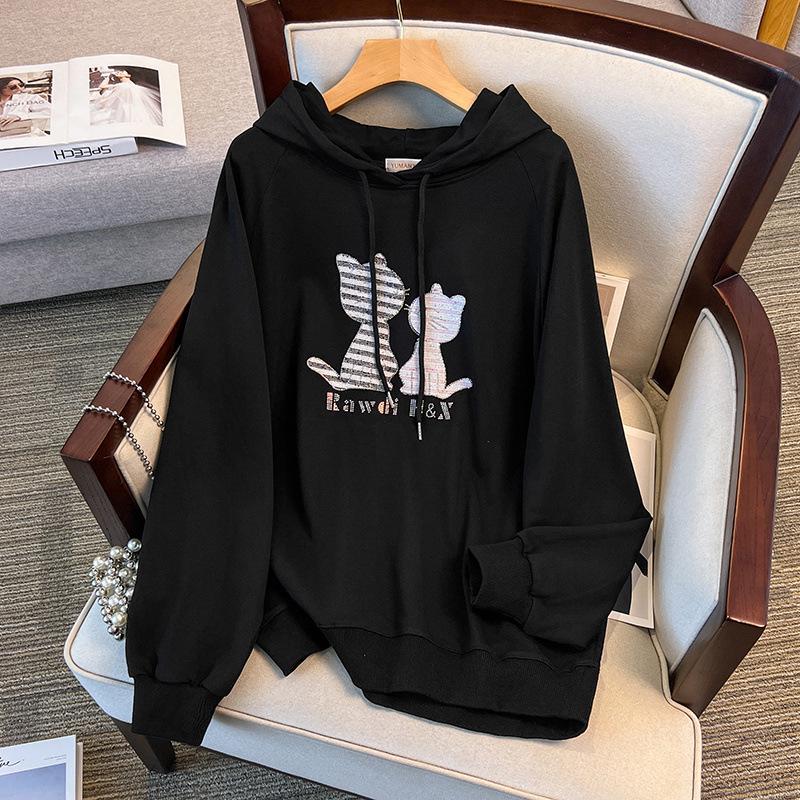 Super Fat Large Size Loose Fit Slimming Sweatshirt, Bust 150/170, Pullover Style 6028