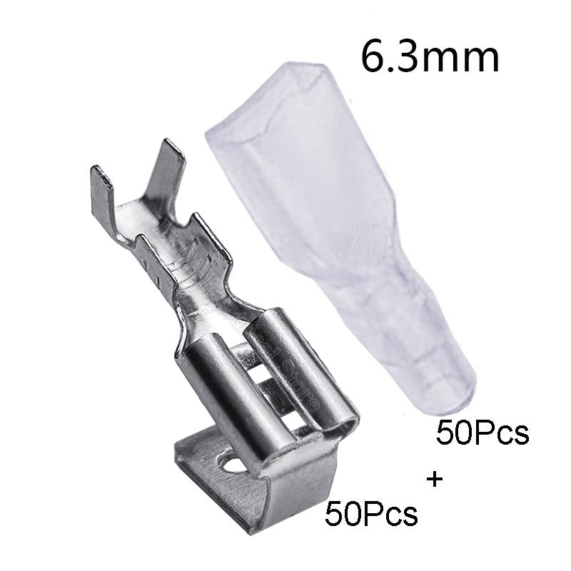 6.3mm 4.8mm Sangle anti-retour Fiche auto-bloquante Terminal à ressort serti à froid Fil Joint en cuivre DJ6212-4.8B DJ6212-6.3B