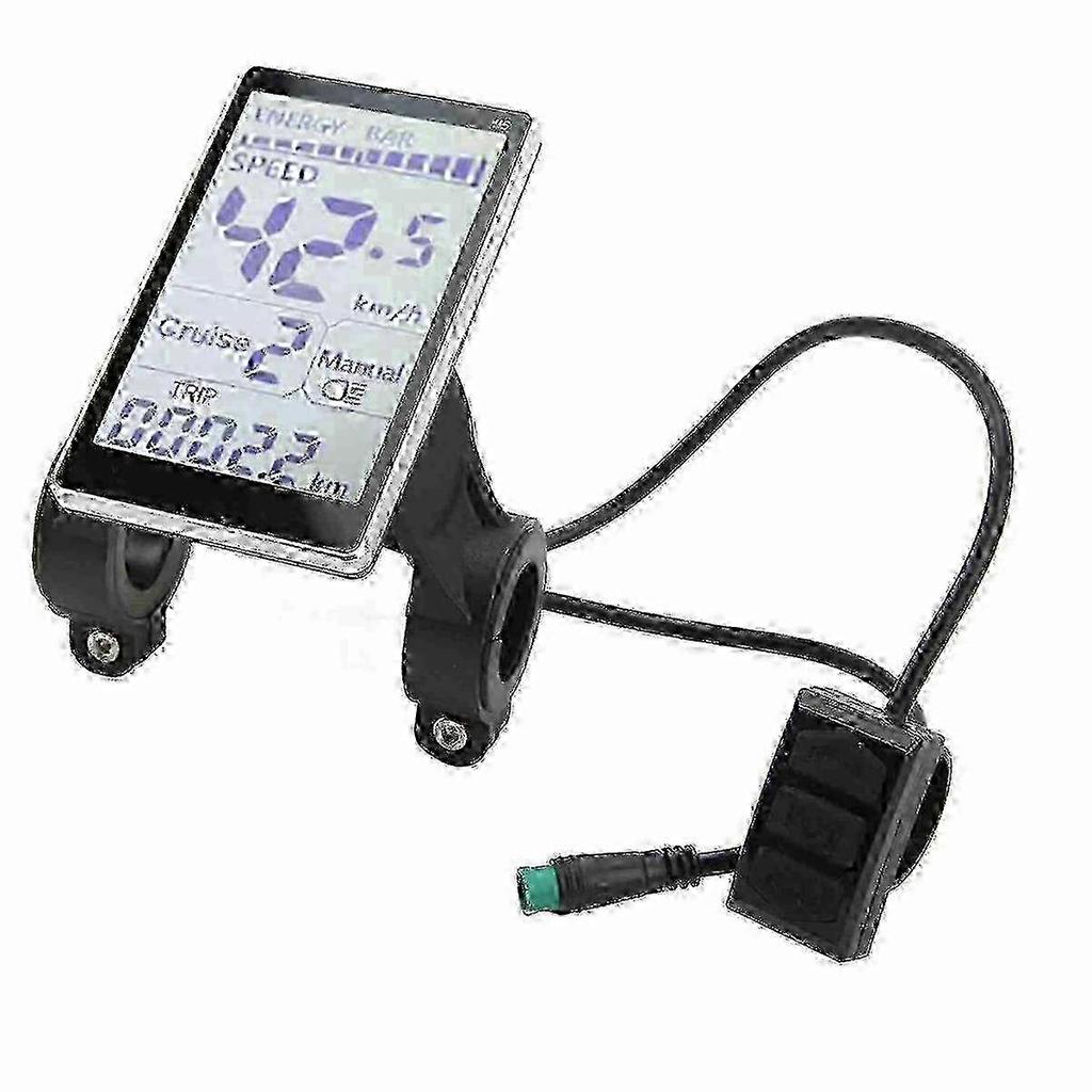 Universal E-Bike LCD Meter 5-Pin 24V-60V M5 Screen for 31.8/22.2/25-26mm Handlebars