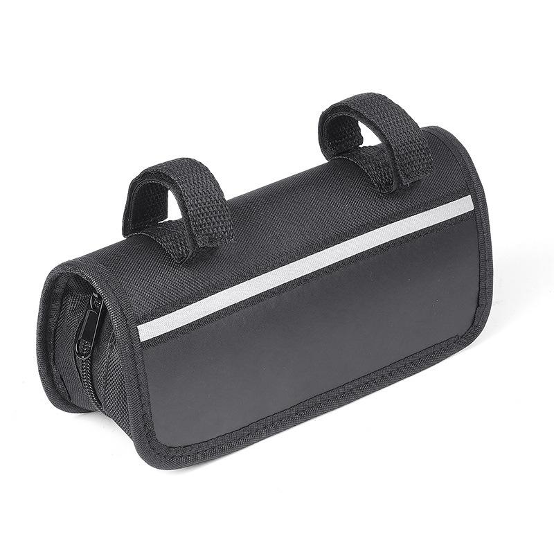 Bicycle Handlebar Tool Storage Bag Waterproof Fabric With Reflective Strip For Mountain Road Cycling Commute
