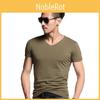 Mens Summer Casual Fashion V-neck T-shirt In Premium Quality Solid Colors