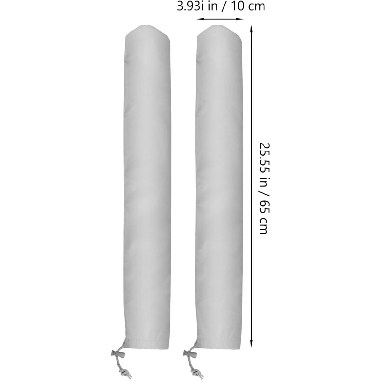 4Pcs Windshield Wiper Blade Cover, 25.5x3.9in Polyester RV Windshield Wiper Blade Protector, Gray Wiper Blade Protector, Waterproof Rainproof Bird