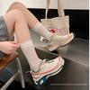 Women's 2025 Summer Mesh Dad Shoes with Thick Sole, Breathable Design, Height-Boosting, and Slimming Effect for a Casual Sporty Look