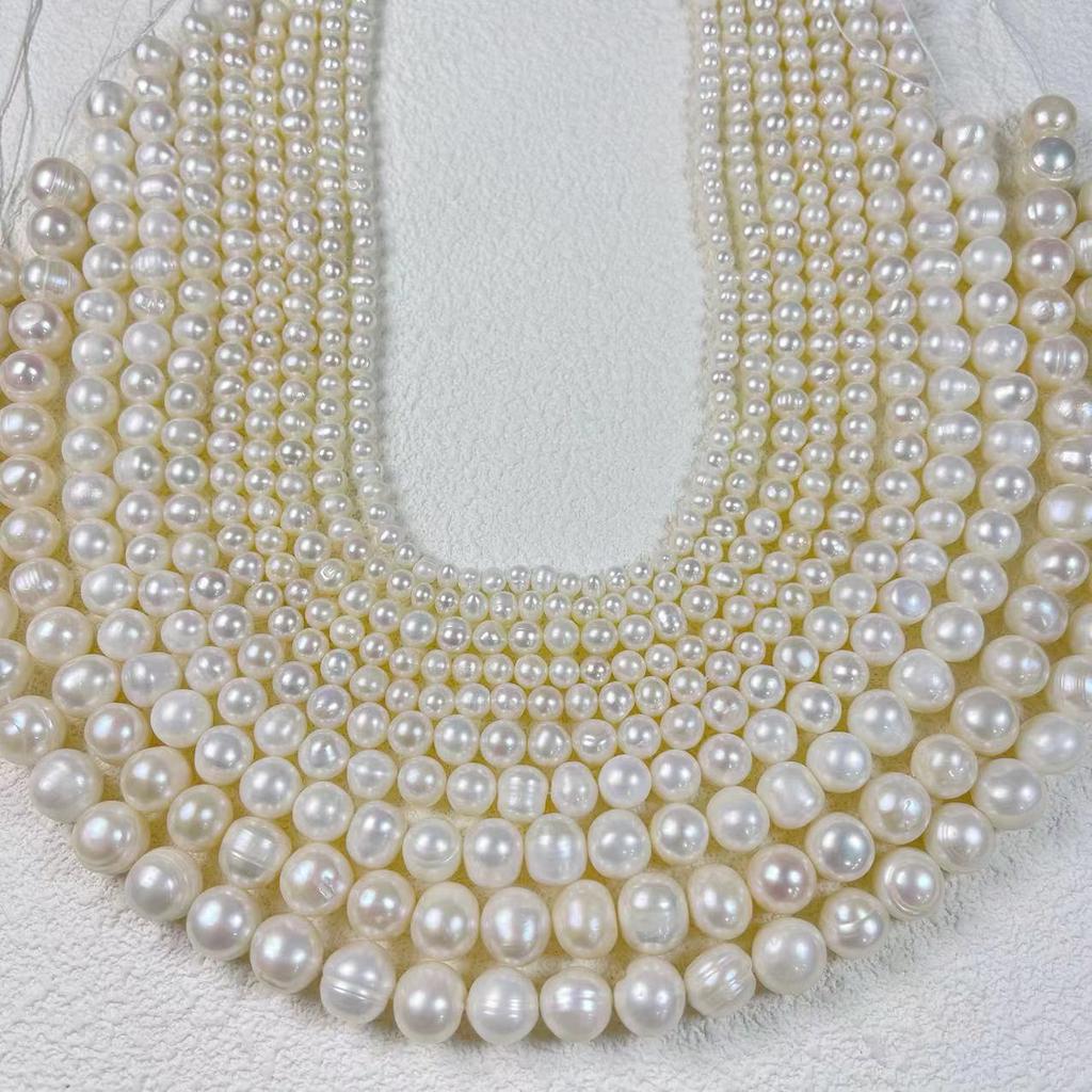 1Strand White Pearl 2-10mm For Jewelry Making DIY Necklace Bracelet Earrings Accessory Support Dropshipping