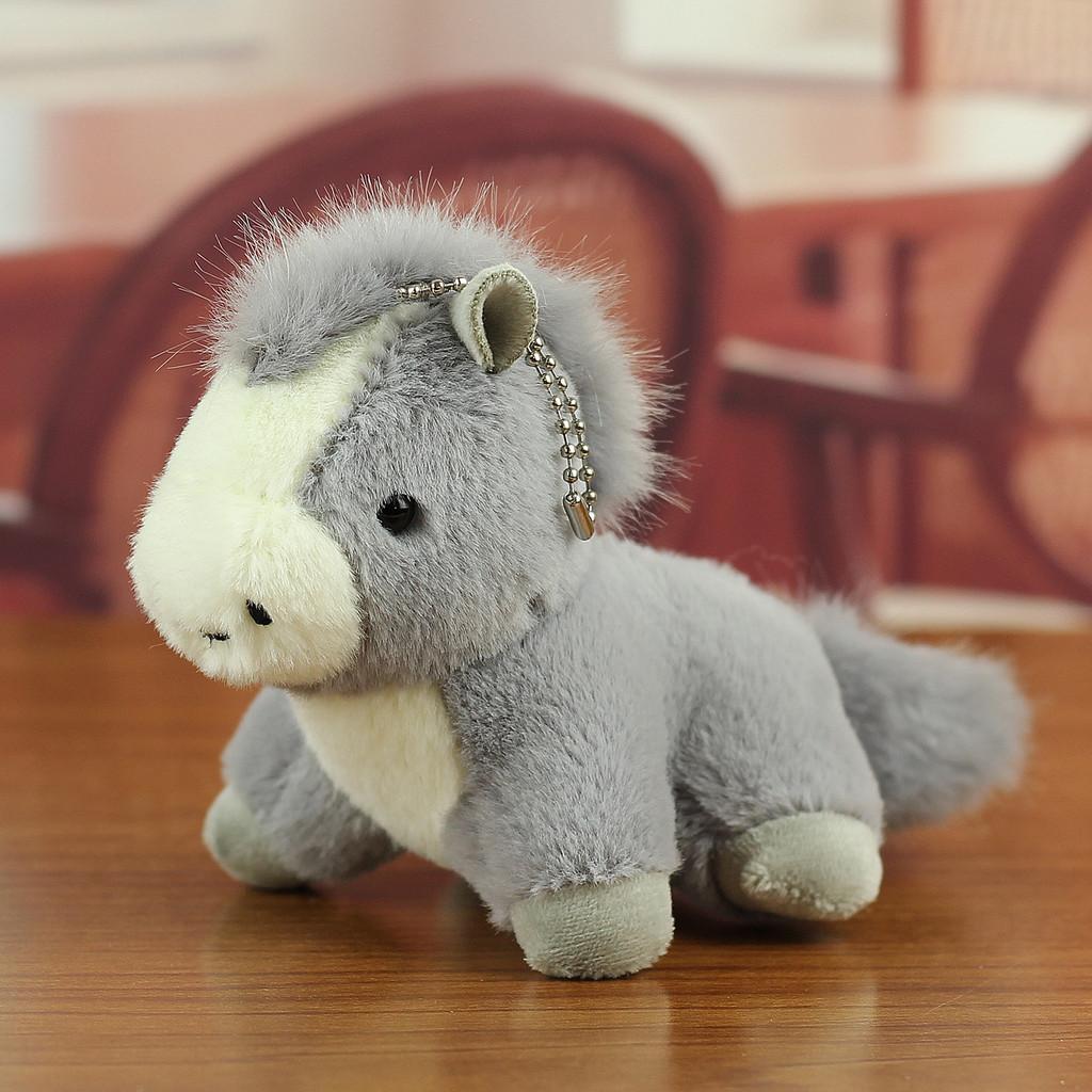 Plush Horse Pendant Keychain With Cute Embroidered Design For Bag Decoration