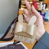 New fashion Internet celebrities ins wind pu small bag with diamond keychain earphone bag pendant change bag portable and high luxury