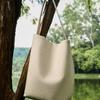 Top Layer Cowhide Large Capacity Women's Bag Versatile Bucket Bag 2025 New Commuter Shoulder Bag Lazy Style Tote Women's Bag