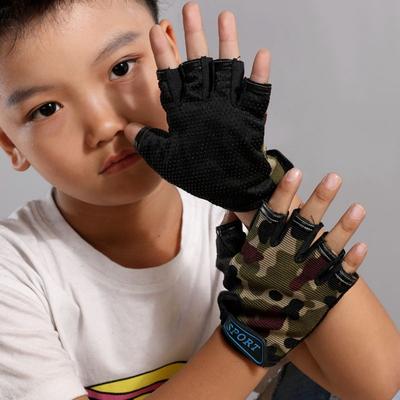 1 par de guantes deportivos para niños, guantes de medio dedo para niños, guantes para correr, ciclismo, guantes para deportes al aire libre para niños y niñas, para regalo de Navidad