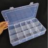 15-Grid Adjustable Plastic Organizer Removable Dividers Storage Box for Jewelry Beads DIY Art Craft Small Supplies