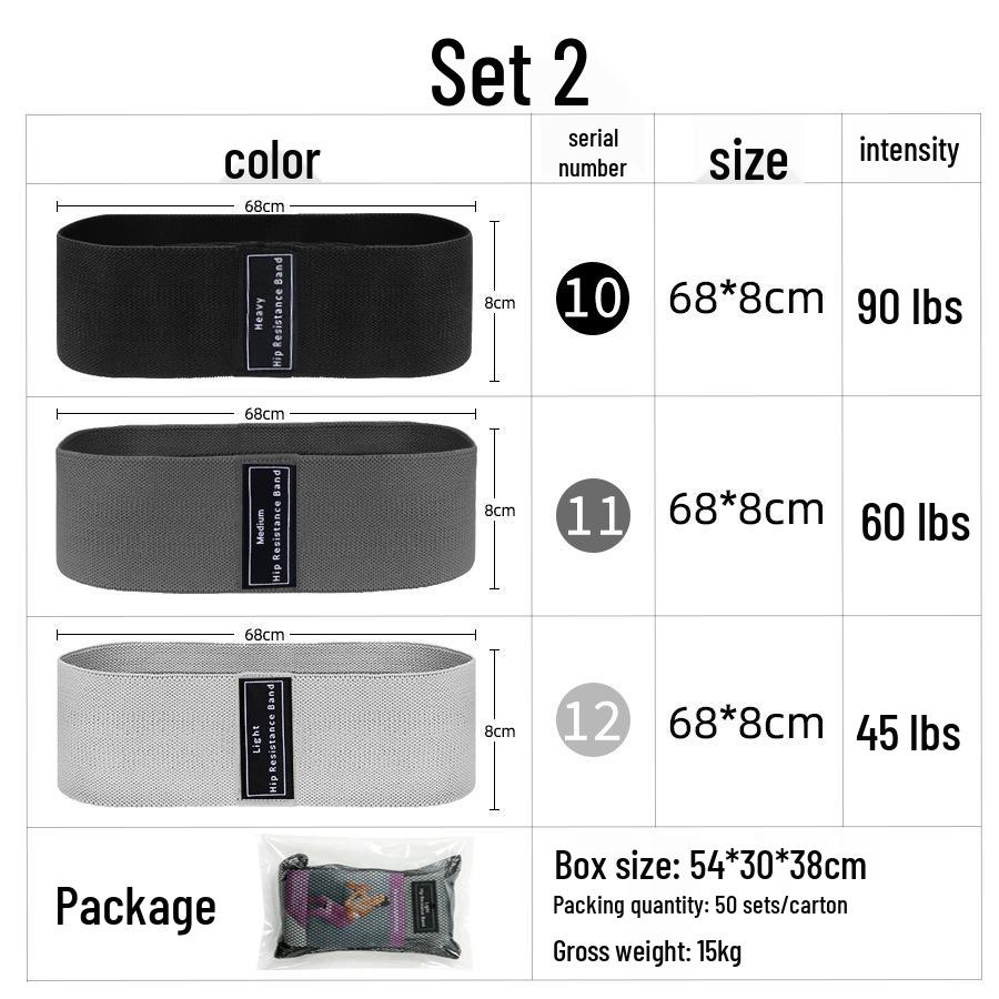 Fitness Yoga Squat & Glute Workout Resistance Band - Cotton Glute Lifting & Shaping Circle