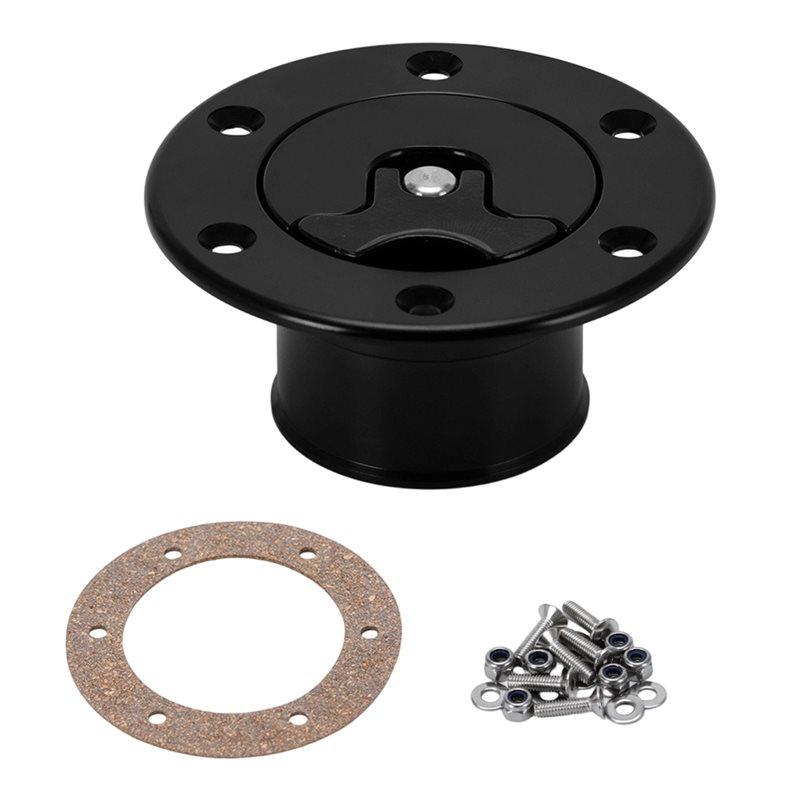 Fuel Surge Tank Cap 6 Bolt Mounting Aluminum Billet Fuel Cell Flush Mount Surface Oxidation Opening ID 35.5Mm New чёрный
