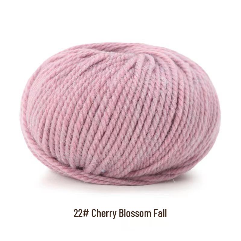 Yak Down 3-Strand Wool Yarn for Hand-Knitted Medium-Thick Sweaters, Cardigans, Scarves, and Hats