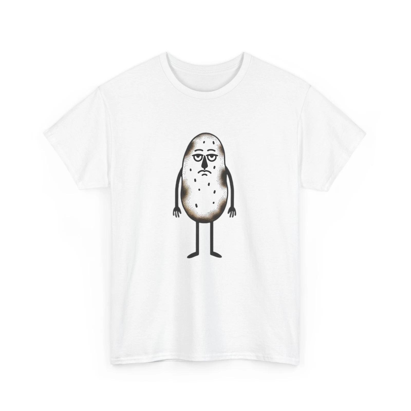 Unisex Adult T Shirt Casual Nonchalant Potato Sad Spud Cartoon Quirky Cartoon 3XL