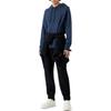 Emporio Armani Logo Print Loose Fit Long Sleeve Hoodie Men hoodies Navy-Blue 3R1M7Q-1JWEZ-0922