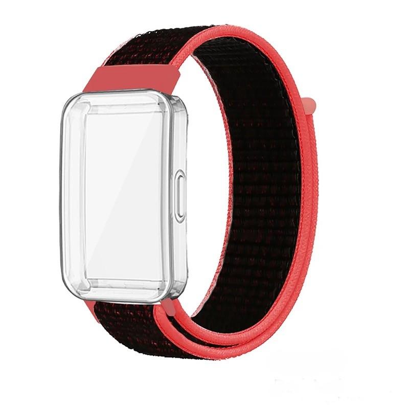Nylon Loop Strap with TPU Protection Case Cover for Huawei Band 10 9 8 Strap Bracelet Wristband Correa for Huawei band10